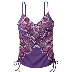 Prana purple Moorea Tankini Top Womens Large
